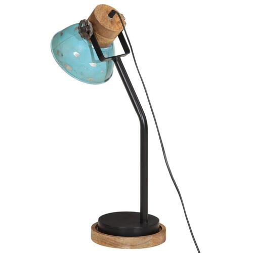 Skrivebordslampe 25 W 18x18x60 cm E27 rustik blå