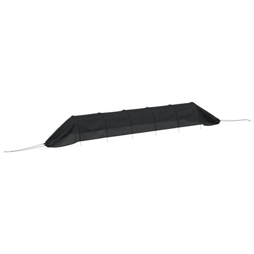 Væksttunnel 300x50x48,5 cm stål og polyethylen sort