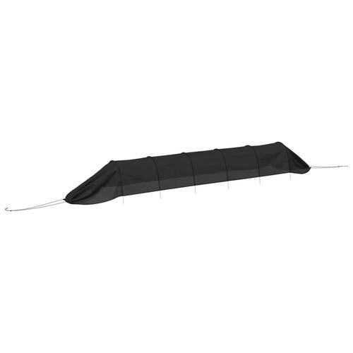 Væksttunnel 300x50x48,5 cm stål og polyethylen sort