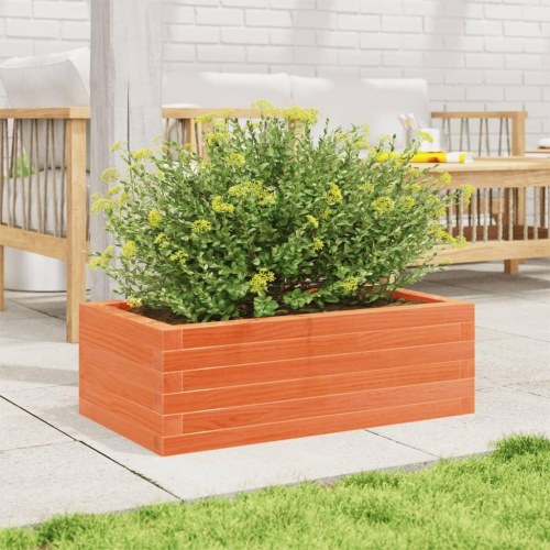 Plantekasse 70 x 40 x 23 cm i massivt fyrretræ - gyldenbrun