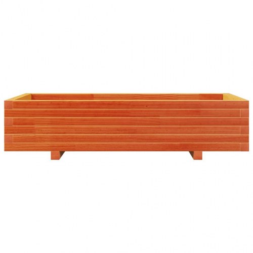 Plantekasse 110 x 60 x 26,5 cm i massivt fyrretræ - gyldenbrun