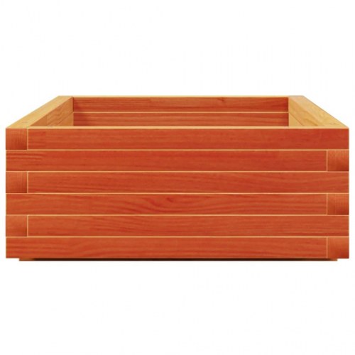 Plantekasse 110 x 60 x 26,5 cm i massivt fyrretræ - gyldenbrun