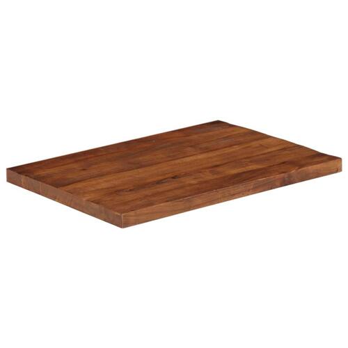 Bordplade 70x60x2,5 cm rektangulær massivt genbrugstræ