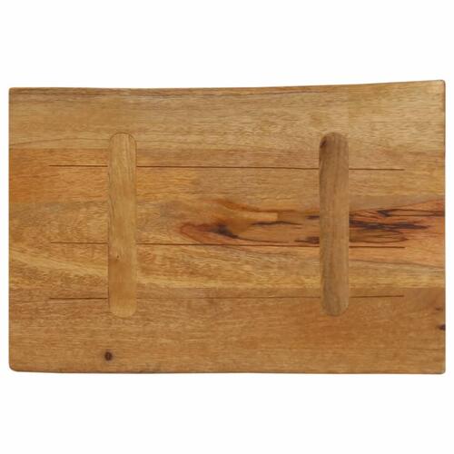 Bordplade 70x40x2,5 cm naturlig kant massivt mangotræ