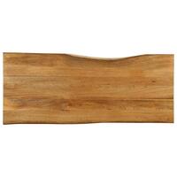 Bordplade 140x60x3,8 cm naturlig kant massivt mangotræ
