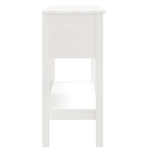 Konsolbord 75x35x75 cm massivt fyrretræ hvid
