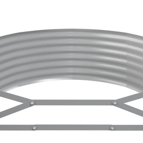 Plantekasse 249x100x36 cm pulverlakeret stål antracitgrå