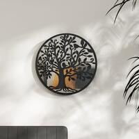 Spejl 60x2,5 cm rundt jern sort