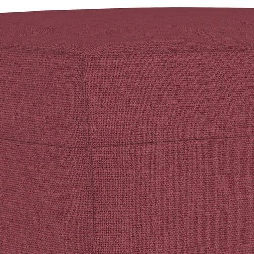 3 personers sofa stof vinrød