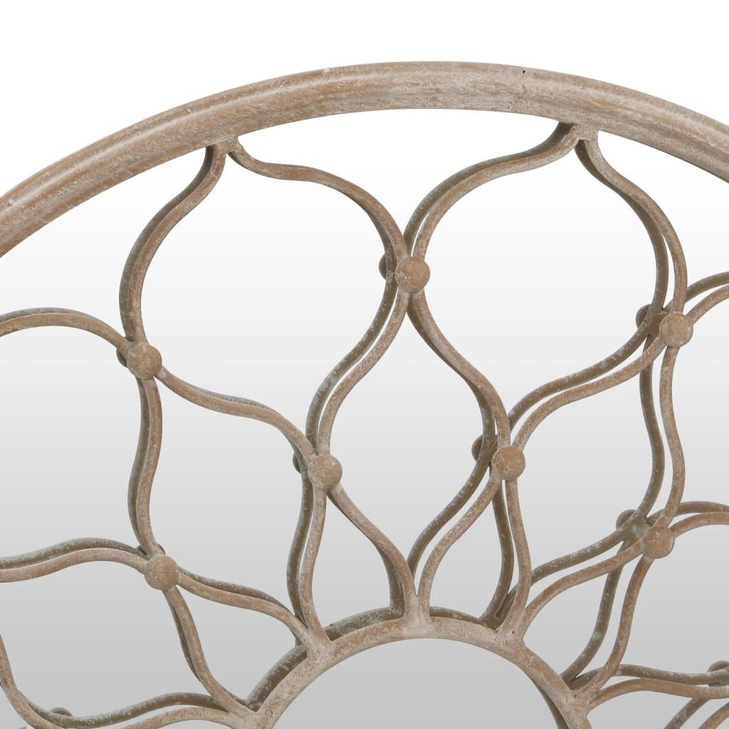 Spejl 40x3 cm rundt jern sandfarvet