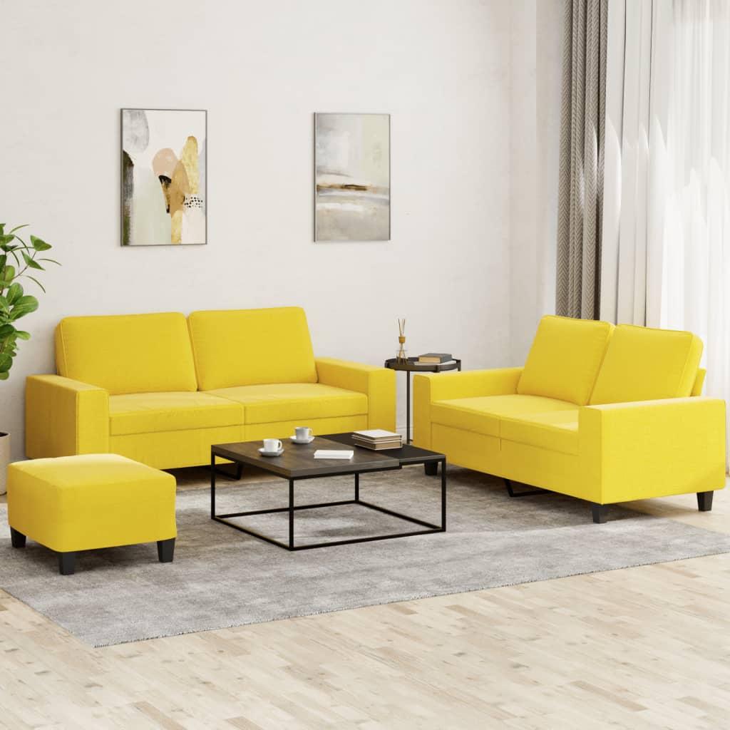 3 personers sofa stof lysegul