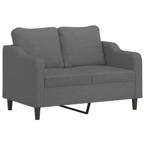 3 personers sofa med hynder stof mørkegrå