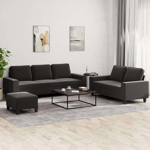 3 personers sofa stof sort