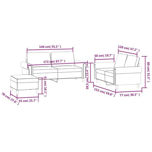 3 personers sofa med hynder velour mørkegrøn