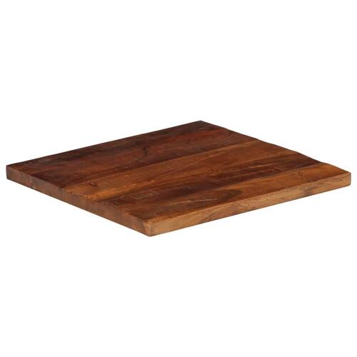 Bordplade 60x60x2,5 cm firkantet massivt genbrugstræ