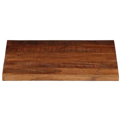 Bordplade 60x60x2,5 cm firkantet massivt genbrugstræ