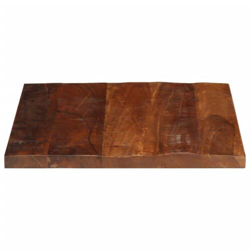 Bordplade 60x60x2,5 cm firkantet massivt genbrugstræ