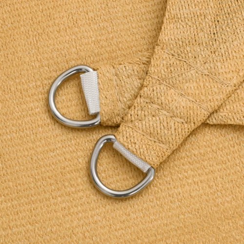 Solsejl 5x8 m 160 g/m² HDPE rektangulær sandfarvet