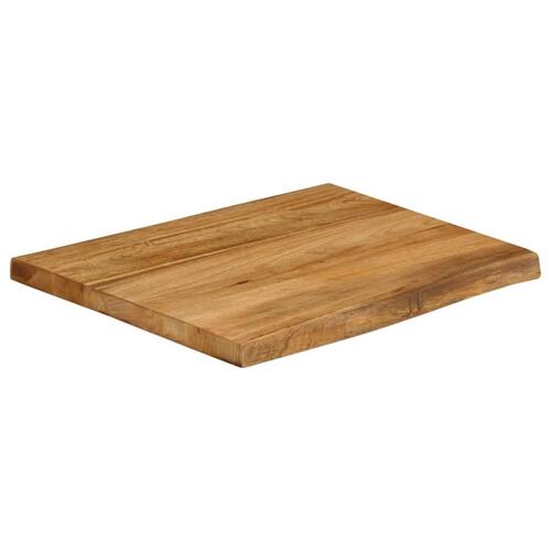 Bordplade 40x40x2,5 cm naturlig kant massivt mangotræ