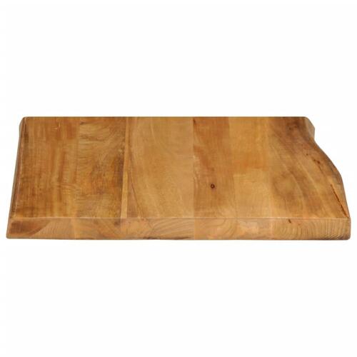Bordplade 40x40x2,5 cm naturlig kant massivt mangotræ
