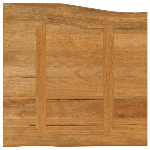 Bordplade 60x60x3,8 cm naturlig kant massivt mangotræ