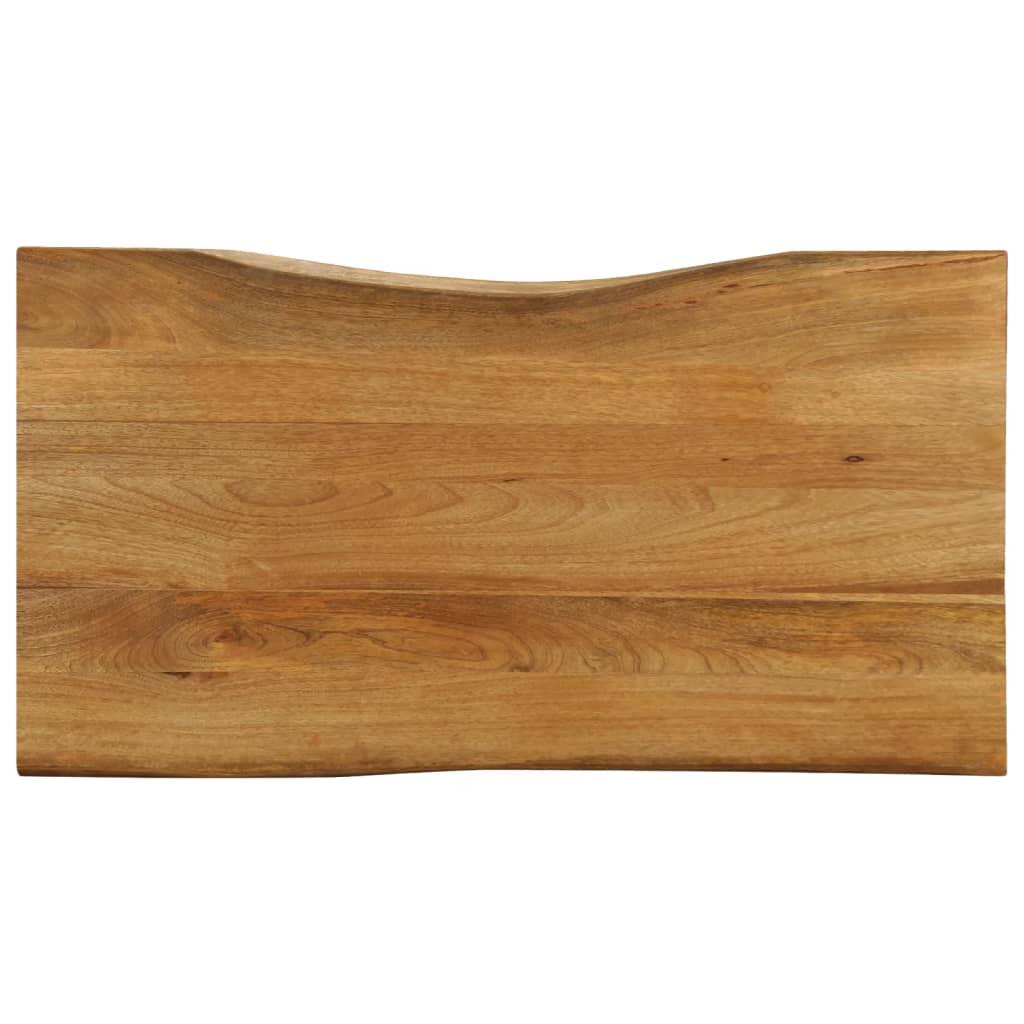 Bordplade 120x60x3,8 cm naturlig kant massivt mangotræ