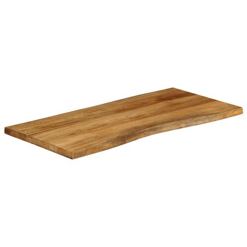 Bordplade 120x60x3,8 cm naturlig kant massivt mangotræ