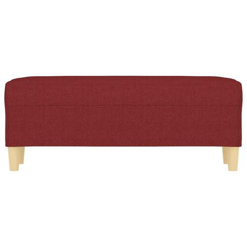 Bænk 100x35x41 cm stof vinrød