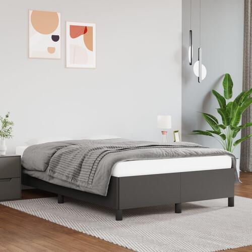 Sengeramme 120x200 cm kunstlæder grå