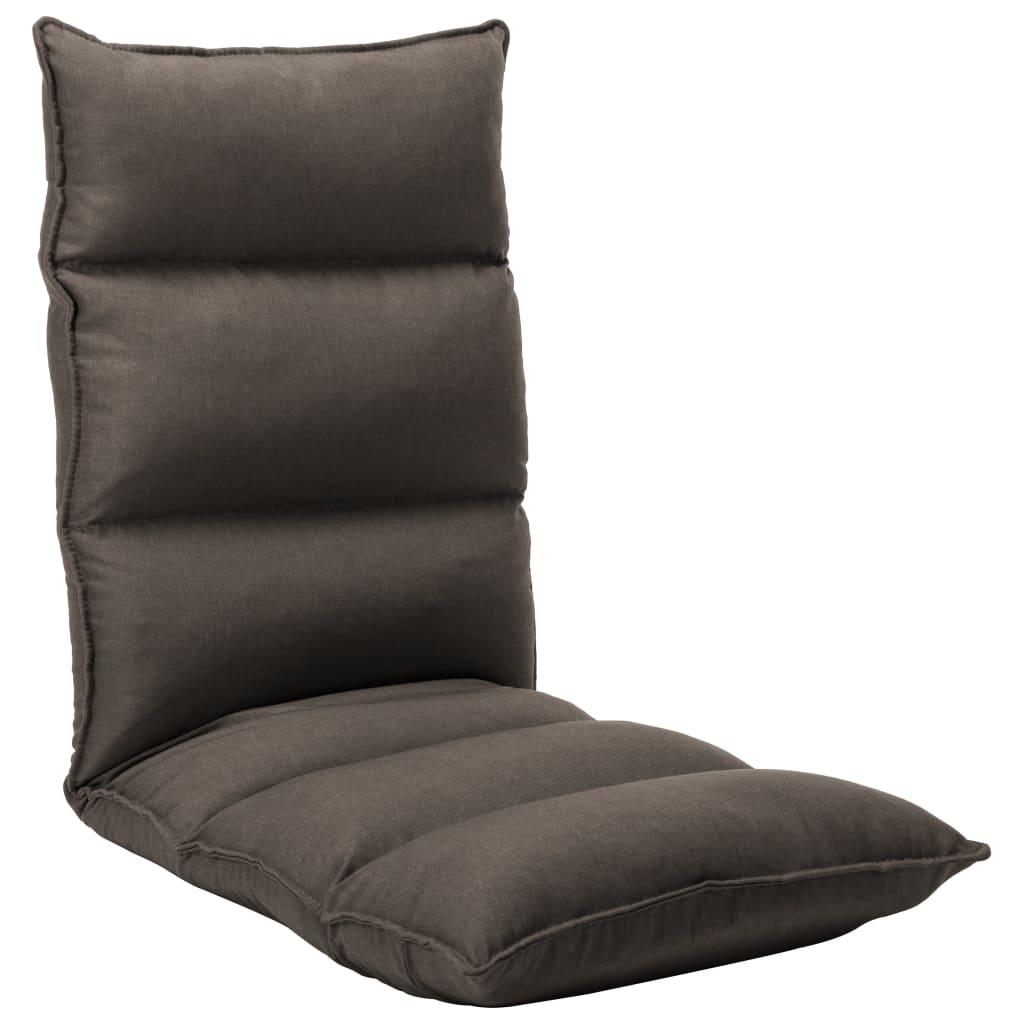 Foldbar gulvstol stof gråbrun