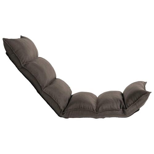 Foldbar gulvstol stof gråbrun