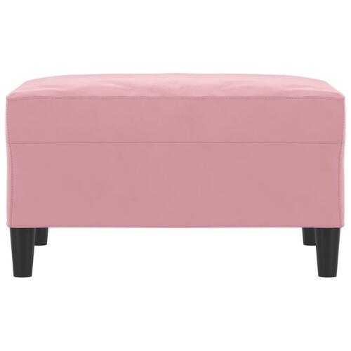 Fodskammel 70x55x41 cm velour lyserød