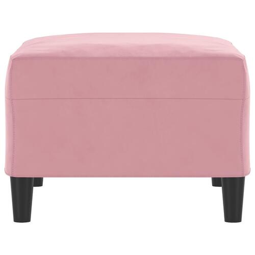 Fodskammel 70x55x41 cm velour lyserød