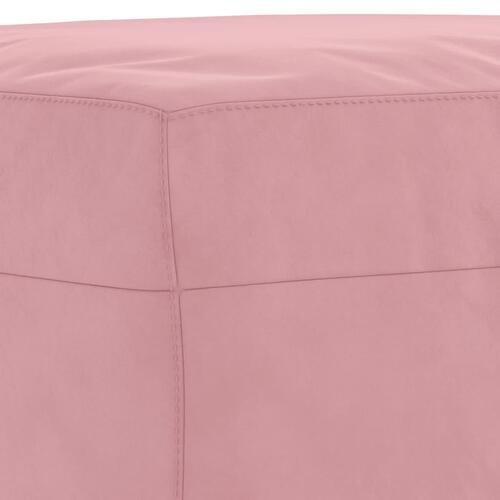 Fodskammel 70x55x41 cm velour lyserød