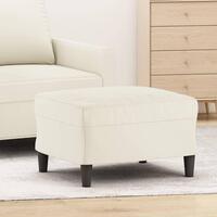 Fodskammel 60x50x41 cm velour Cremefarvet