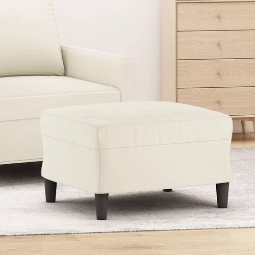 Fodskammel 60x50x41 cm velour Cremefarvet