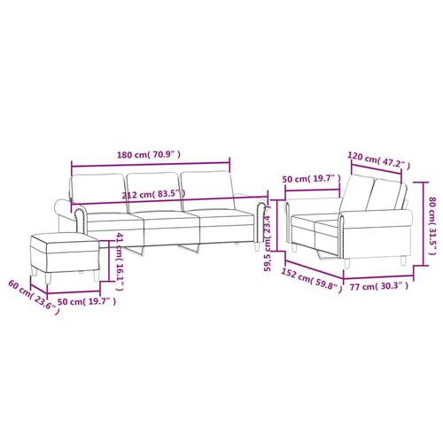 3 personers sofa med hynder velour gul