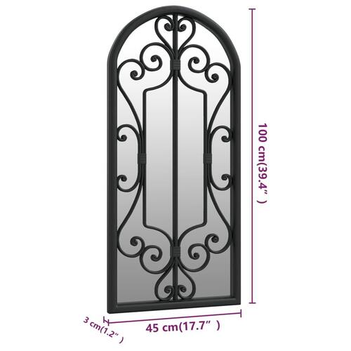 Spejl 100x45 cm jern sort