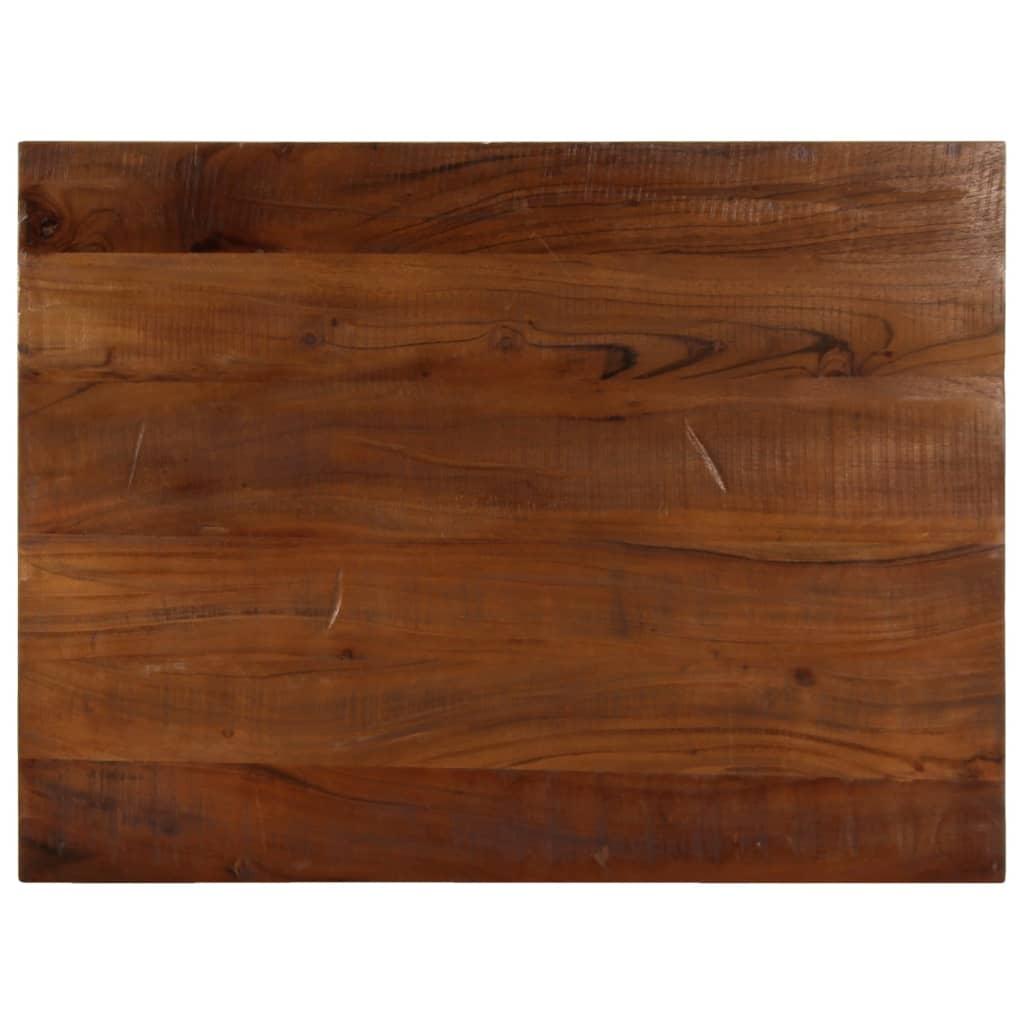 Bordplade 70x50x2,5 cm rektangulær massivt genbrugstræ