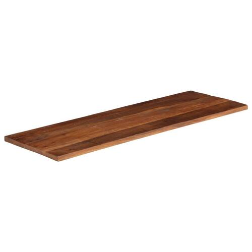 Bordplade 140x50x2,5 cm rektangulær massivt genbrugstræ