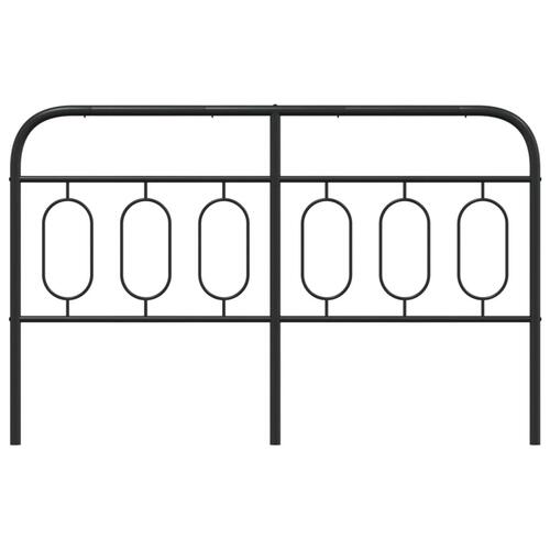 Sengegavl 150 cm metal sort
