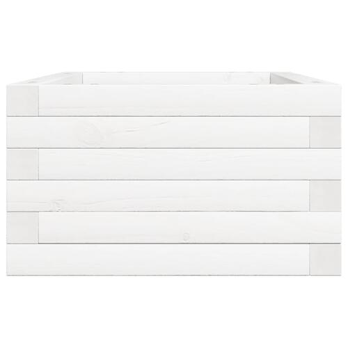 Plantekasse 70x40x23 cm massivt fyrretræ hvid