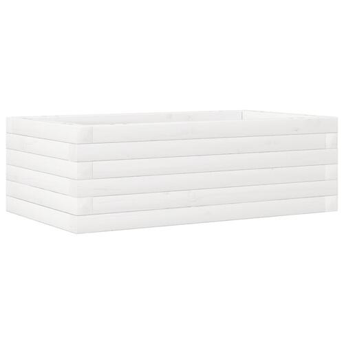 Plantekasse 70x40x23 cm massivt fyrretræ hvid