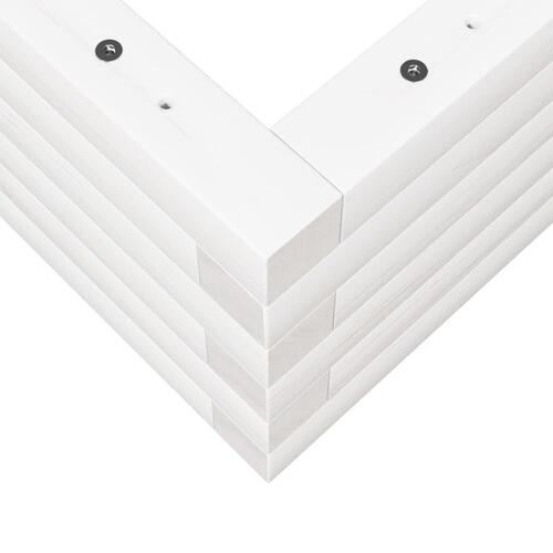 Plantekasse 70x40x23 cm massivt fyrretræ hvid