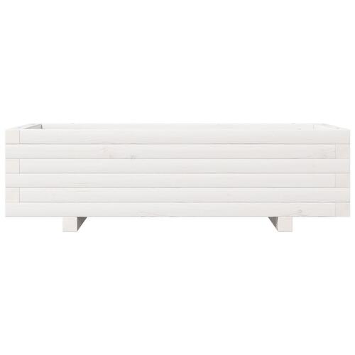 Plantekasse 90x40x26,5 cm massivt fyrretræ hvid