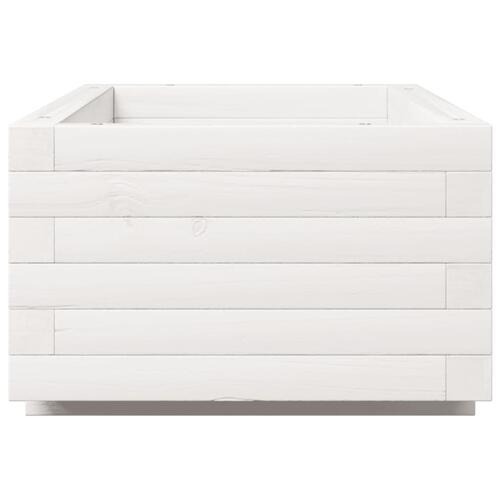Plantekasse 90x40x26,5 cm massivt fyrretræ hvid
