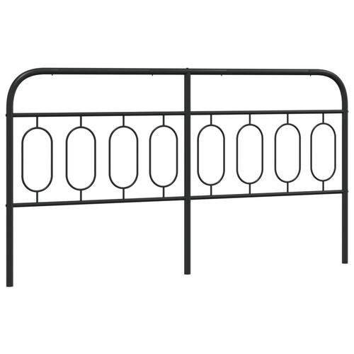 Sengegavl 183 cm metal sort