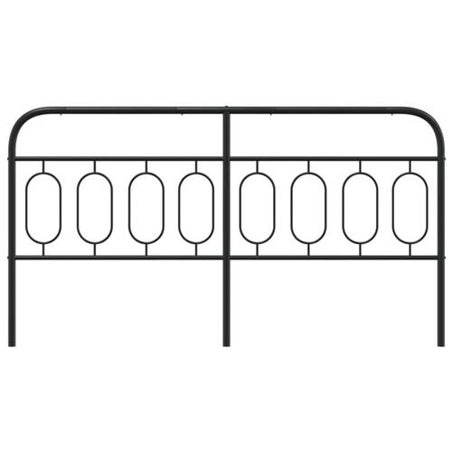 Sengegavl 183 cm metal sort