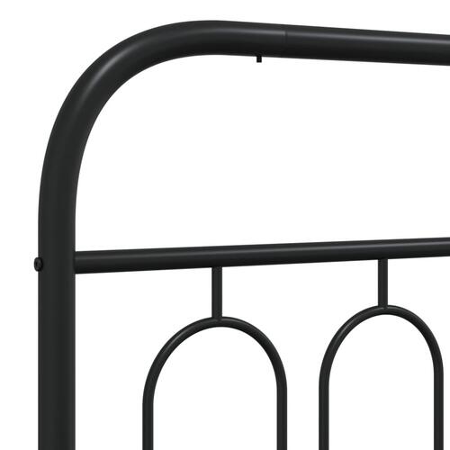 Sengegavl 183 cm metal sort