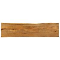 Bordplade 180x40x2,5 cm naturlig kant massivt mangotræ